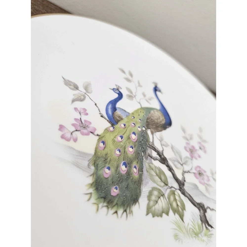 Wedgwood Metallised Bone China Peacock Plate